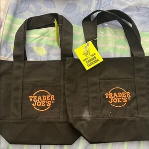 Trader Joe's Black Canvas Mini Bag